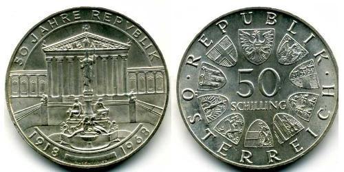 50 Shilling Republic of Austria (1955 - ) Silver 