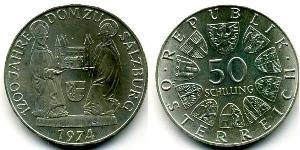 50 Shilling 奥地利 銀 