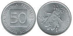 50 Stotinka Slovenia (1991 - ) Aluminium 