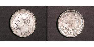 50 Stotinka Bulgaria Plata Fernando I de Bulgaria (1861 -1948)