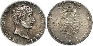50 Stuiver Niederlande Silber 