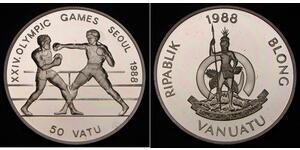 50 Vatu Vanuatu (1980 - ) Silver 