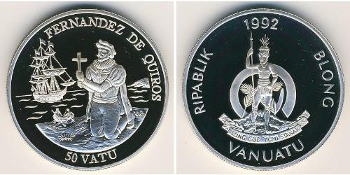 50 Vatu Вануату Серебро 