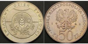 50 Zloty República Popular de Polonia (1952-1990) Níquel/Cobre 