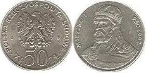 50 Zloty República Popular de Polonia (1952-1990) Níquel/Cobre 
