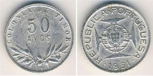 50 Аво Португалия / Восточный Тимор (1702 - 1975) Серебро 