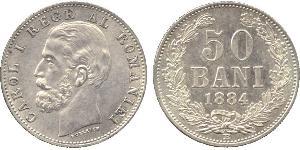 50 Бан Королевство Румыния (1881-1947) Серебро Кароль I (1839 - 1914)