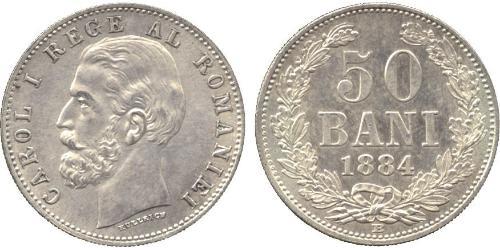 50 Бан Королевство Румыния (1881-1947) Серебро Кароль I (1839 - 1914)