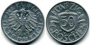 50 Грош Allied-occupied Austria (1945-1955) Алюміній 
