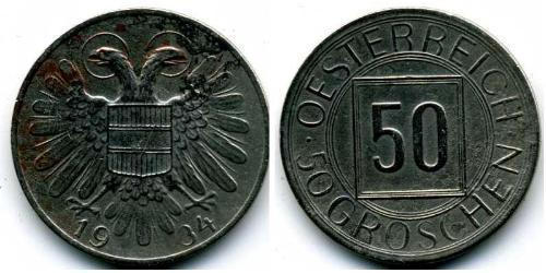 50 Грош Federal State of Austria (1934-1938) Никель/Медь 