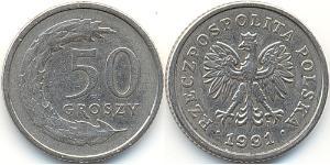 50 Грош Республіка Польща (1991 - ) Нікель/Мідь 
