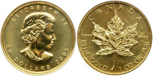 50 Долар Канада Золото Єлизавета II (1926-2022)
