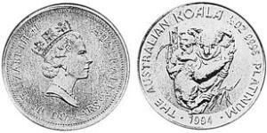 50 Долар Австралія (1939 - ) Платина Єлизавета II (1926-2022)