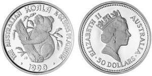 50 Долар Австралія (1939 - ) Платина Єлизавета II (1926-2022)