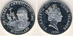 50 Долар Cook Islands (1965 - ) Срібло 