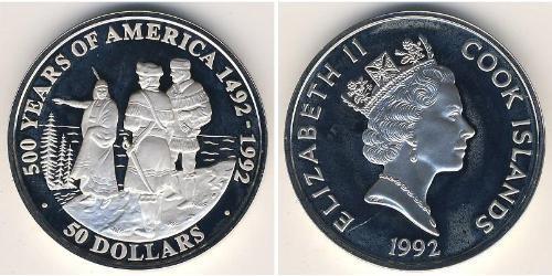 50 Долар Cook Islands (1965 - ) Срібло 