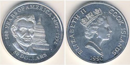 50 Долар Cook Islands (1965 - ) Срібло 