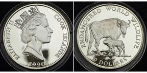 50 Долар Острова Кука Срібло Єлизавета II (1926-2022)