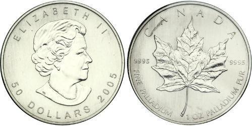50 Доллар Канада Palladium Елизавета II (1926-2022)
