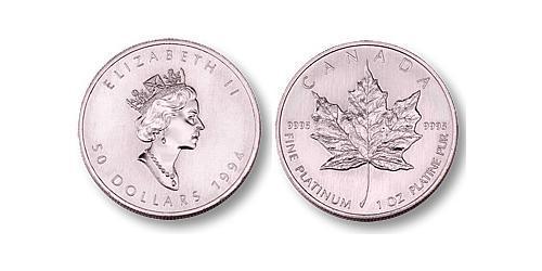 50 Доллар Канада Платина Елизавета II (1926-2022)