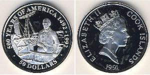 50 Доллар Cook Islands (1965 - ) Серебро 