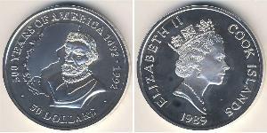 50 Доллар Cook Islands (1965 - ) Серебро 