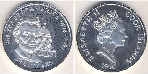 50 Доллар Cook Islands (1965 - ) Серебро 