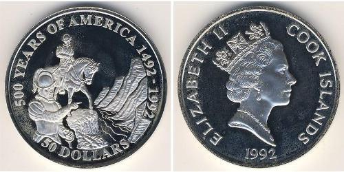 50 Доллар Cook Islands (1965 - ) Серебро 