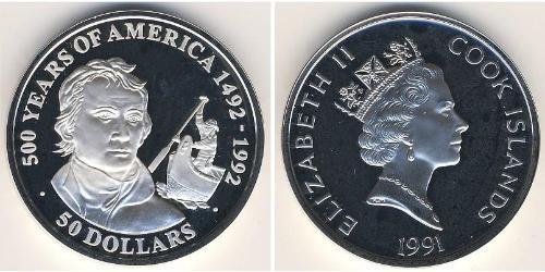 50 Доллар Cook Islands (1965 - ) Серебро 