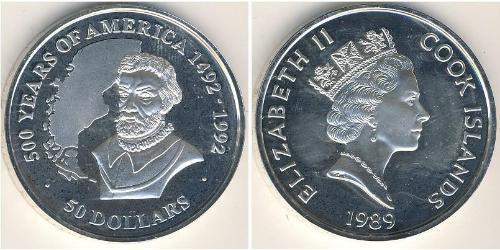 50 Доллар Cook Islands (1965 - ) Серебро 