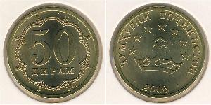 50 Дірам Таджикистан (1991 - ) Латунь 