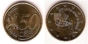 50 Евроцент Кипр (1960 - ) Алюминий/Цинк/Олово/Медь 