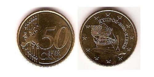 50 Евроцент Кипр (1960 - ) Алюминий/Цинк/Олово/Медь 