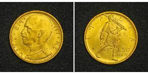 50 Ліра Kingdom of Italy (1861-1946) Золото Виктор Эммануил III (1869 - 1947)