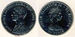 50 Пенни Остров Вознесения Никель/Медь Елизавета II (1926-2022)