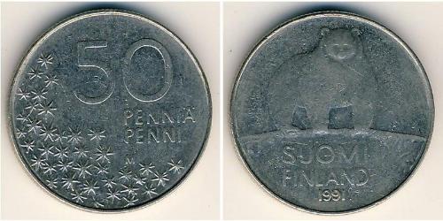 50 Пенни Финляндия (1917 - ) Никель/Медь 