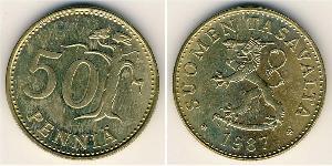 50 Пені Фінляндія (1917 - ) Бронза/Алюміній 
