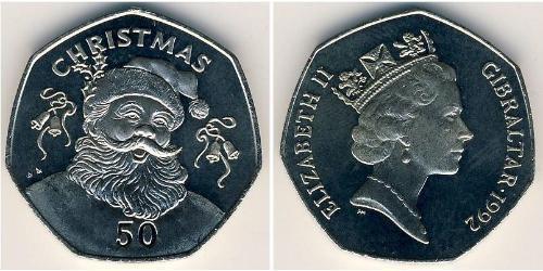 50 Пені Gibraltar (1704 - ) Нікель/Мідь 