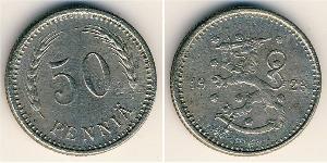 50 Пені Фінляндія (1917 - ) Нікель/Мідь 