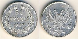 50 Пені Російська імперія (1720-1917) / Велике князівство Фінляндське (1809 - 1917) Срібло 