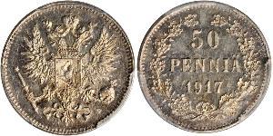 50 Пені Російська імперія (1720-1917) / Велике князівство Фінляндське (1809 - 1917) Срібло 