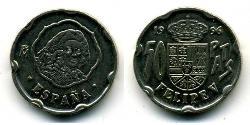 50 Песета Королівство Іспанія (1976 - ) Нікель/Мідь 