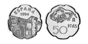 50 Песета Королівство Іспанія (1976 - ) Нікель/Мідь 