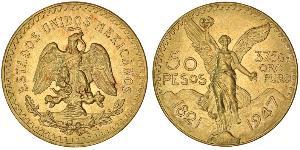 50 Песо Соединённые Штаты Мексики (1867 - ) Золото 