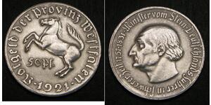 50 Пфенниг Германия Алюминий Штейн, Генрих Фридрих