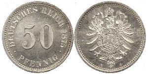 50 Пфеніг Німеччина Срібло 