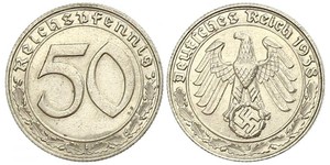 50 Рейхспфенниг Третий рейх (1933-1945) Никель 