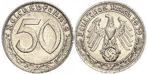 50 Рейхспфенниг Третий рейх (1933-1945) Никель 