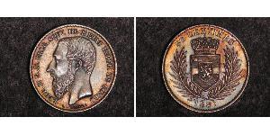50 Сантим Свободное государство Конго (1885 - 1908) Серебро Леопольд II (1835 - 1909)
