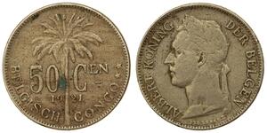 50 Сантім Бельгійське Конго (1908 - 1960)  